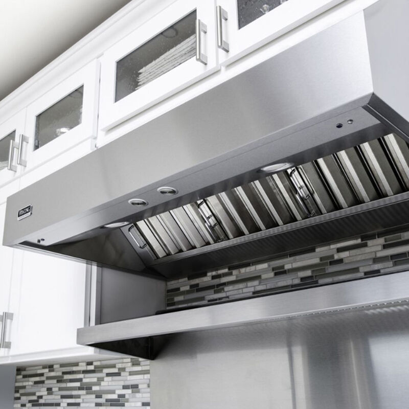Viking 5 Series 42 in. Canopy Pro Style Range Hood with Ducted Venting & 2 LED Lights - Stainless Steel, , hires
