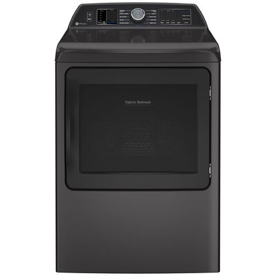 GE Profile 27 in. 7.3 cu. ft. Smart Electric Dryer with Fabric Refresh, Sensor Dry, Sanitize & Steam Cycle - Gray | PTD90EBPTDG