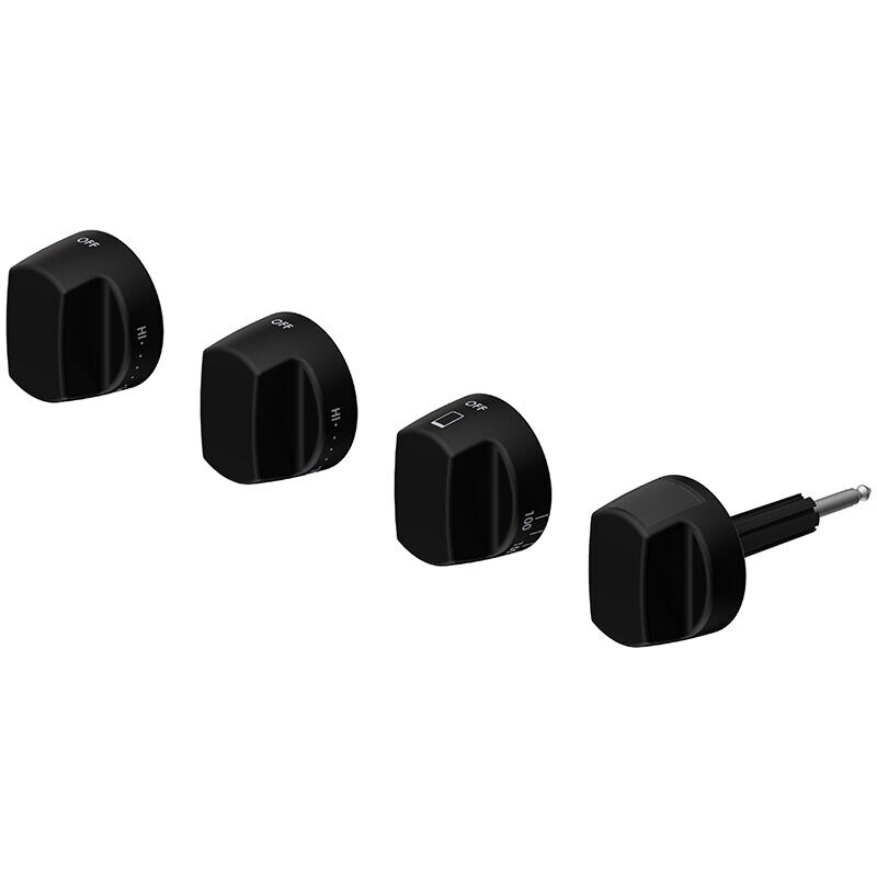 Wolf Black Knob Kit for 48" and 60" Dual Fuel Range - Charge Option, , hires