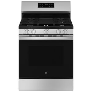 GE 500 Series 30 in. 5.3 cu. ft. Oven Freestanding Natural Gas Range with 5 Sealed Burners & Griddle - Stainless Steel, , hires