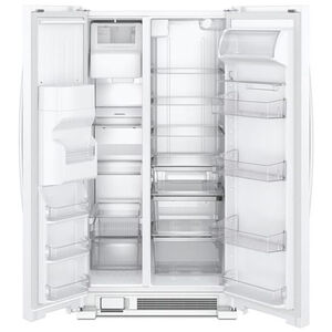Whirlpool 36 in. 24.5 cu. ft. Side-by-Side Refrigerator with External Ice & Water Dispenser- White, White, hires