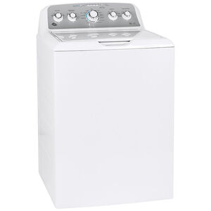 GE 27 in. 4.6 cu. ft. Top Load Washer with Stainless Steel Basket - White, , hires