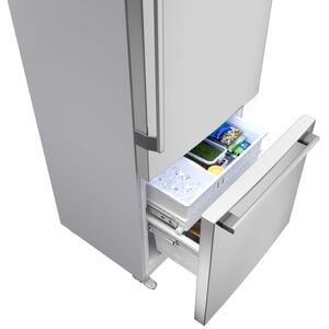 Bosch 100 Series 33 in. 17.2 cu. ft Counter Depth Bottom Freezer Refrigerator with Ice Maker - Stainless Steel, , hires