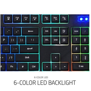 HP Gaming Gear Wired Waterproof RGB Gaming Keyboard and 7 Color Mouse Combo, , hires