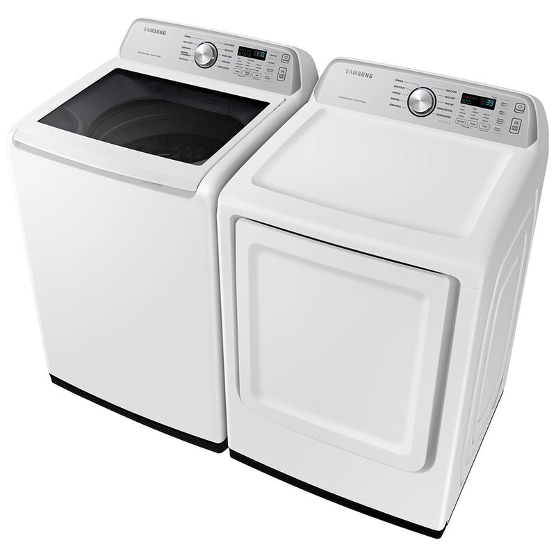 Samsung 27 in. 7.4 cu. ft. Smart Gas Dryer with Sanitize Cycle & Sensor Dry - White, White, hires
