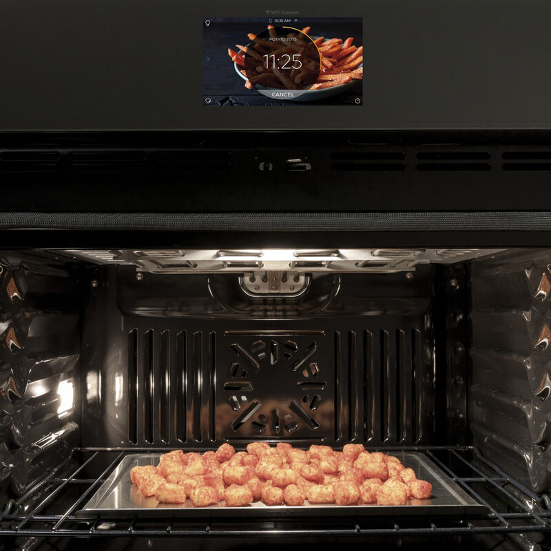 GE Profile 30 in. 10 cu. ft. Smart Top Control Electric Double Wall Oven with True European Convection - Stainless Steel, Stainless Steel, hires