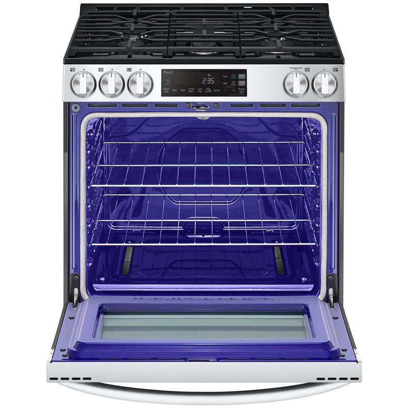 LG 30 in. 5.8 cu. ft. Smart Slide-In Gas Range with 5 Sealed Burners - PrintProof Stainless Steel, , hires