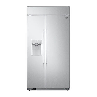 LG Studio 42 in. 25.6 cu. ft. Built-In Smart Counter Depth Side-by-Side Refrigerator with External Ice & Water Dispenser - Stainless Steel | SRSXB2622S