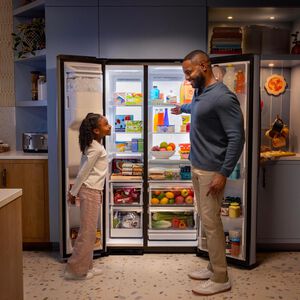 GE 36 in. 23.5 cu. ft. Smart Counter Depth Side-by-Side Refrigerator with Ice & Water Dispenser - Fingerprint Resistant Stainless, , hires