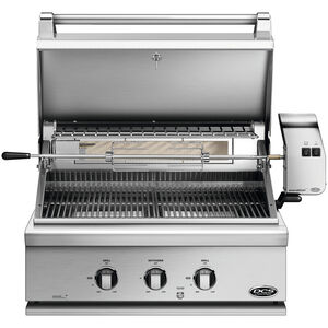 DCS Series 7 30 in. 2-Burner Built-In Natural Gas Grill with Rotisserie - Stainless Steel, , hires