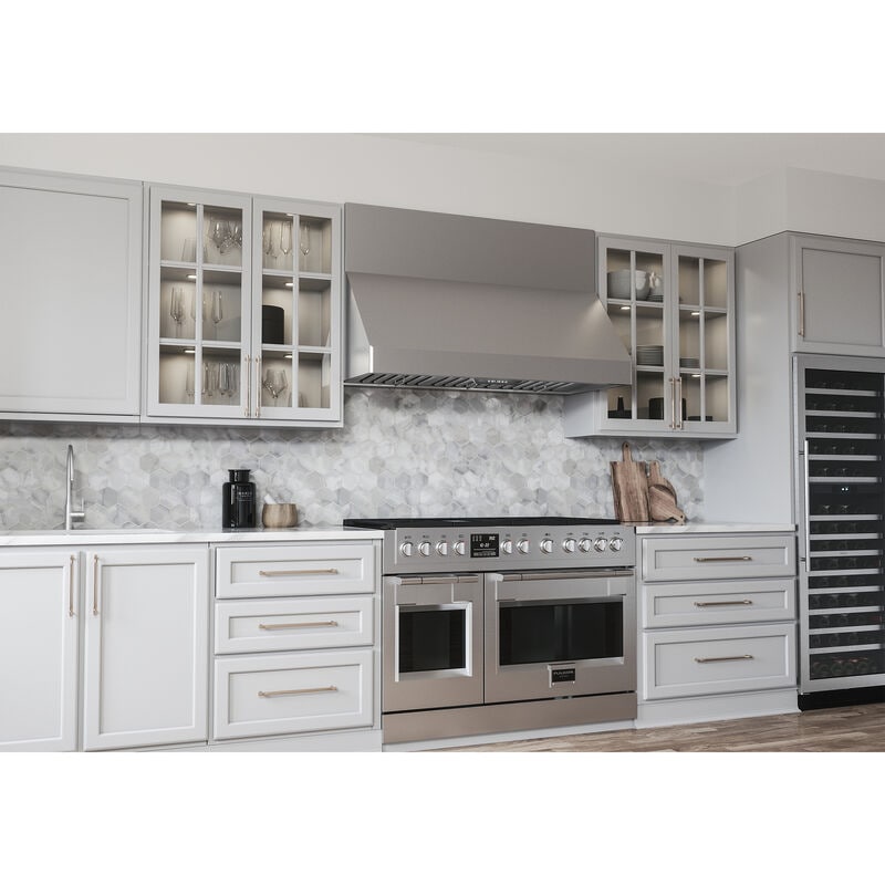 Zephyr Tempest II Series 48 in. Ducted Canopy Pro Style Style Range Hood with 650 CFM, 6 Fan Speeds & 4 LED Lights - Stainless Steel, , hires