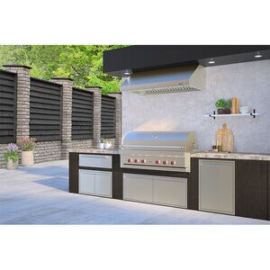 Wolf Designer 30 in. 3-Burner Built-In/Freestanding Natural Gas Grill with Rotisserie & Sear Burner - Stainless Steel, , hires