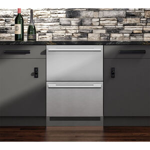 SKS 24 in. 3.4 cu. ft. Smart Double Refrigerator & Freezer Drawer - Custom Panel Ready, , hires