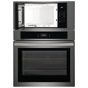 Frigidaire 30" 6.9 Cu. Ft. Microwave/Electric Wall Oven Combo with Standard Convection & Self Clean - Black Stainless Steel, Black Stainless Steel, hires