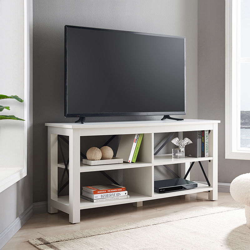 Hudson & Canal Sawyer 50" TV Stand - White, , hires
