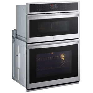 LG 30 in. 6.4 cu. ft. Electric Smart Oven/Microwave Combo Wall Oven with Standard Convection & Self Clean - PrintProof Stainless Steel, , hires