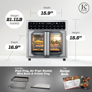 Kitchen Elite 16QT French Door Toaster Oven with Air Fryer, , hires