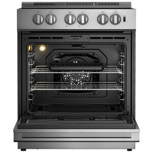 Blomberg 30 in. 5.7 cu. ft. Convection Oven Slide-In Electric Range with 4 Induction Zones - Stainless Steel, , hires