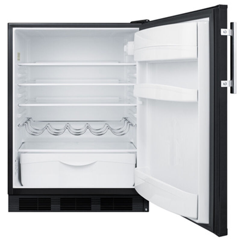 Summit 24 in. 5.8 cu. ft. Undercounter Refrigerator - Black, , hires