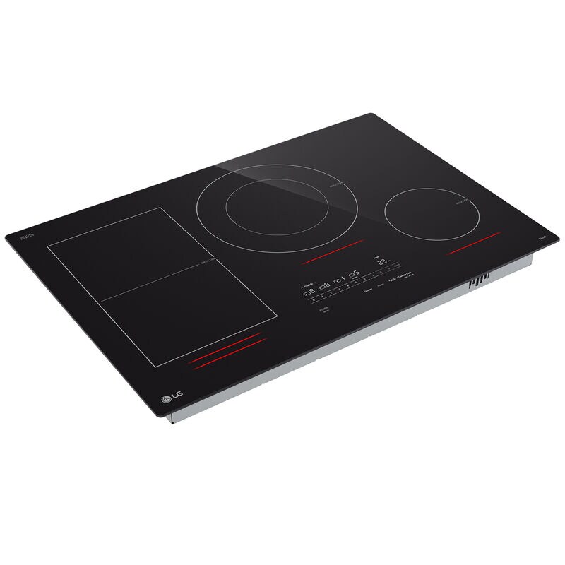 LG 30 in. 4-Burner Smart Induction Cooktop with SmoothTouch Controls, Simmer Burner & Power Burner - Black, , hires