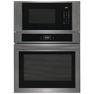 Frigidaire 30" 6.9 Cu. Ft. Microwave/Electric Wall Oven Combo with Standard Convection & Self Clean - Black Stainless Steel | FCWM3027AD
