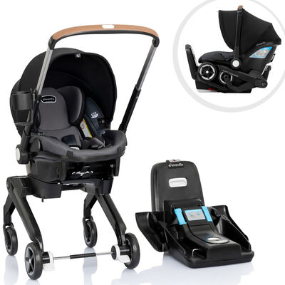 Evenflo Shyft DualRide with Carryall Storage Infant Car Seat & Stroller Combo - Boone Gray | 37312473