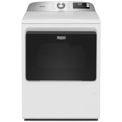 Maytag 27 in. 7.4 cu. ft. Smart Gas Dryer with Extra Power, Sensor Dry & Steam Cycle - White | MGD6205RW