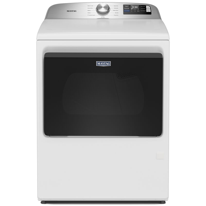 Maytag 27 in. 7.4 cu. ft. Smart Gas Dryer with Extra Power, Sensor Dry & Steam Cycle - White, White, hires