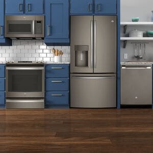 GE 30 in. 1.7 cu. ft. 1000W Over-the-Range Microwave with 300 CFM & Sensor Cooking - Slate, Slate, hires