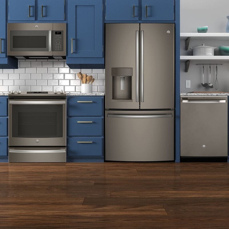 GE 30 in. 1.7 cu. ft. 1000W Over-the-Range Microwave with 300 CFM & Sensor Cooking - Slate, Slate, hires