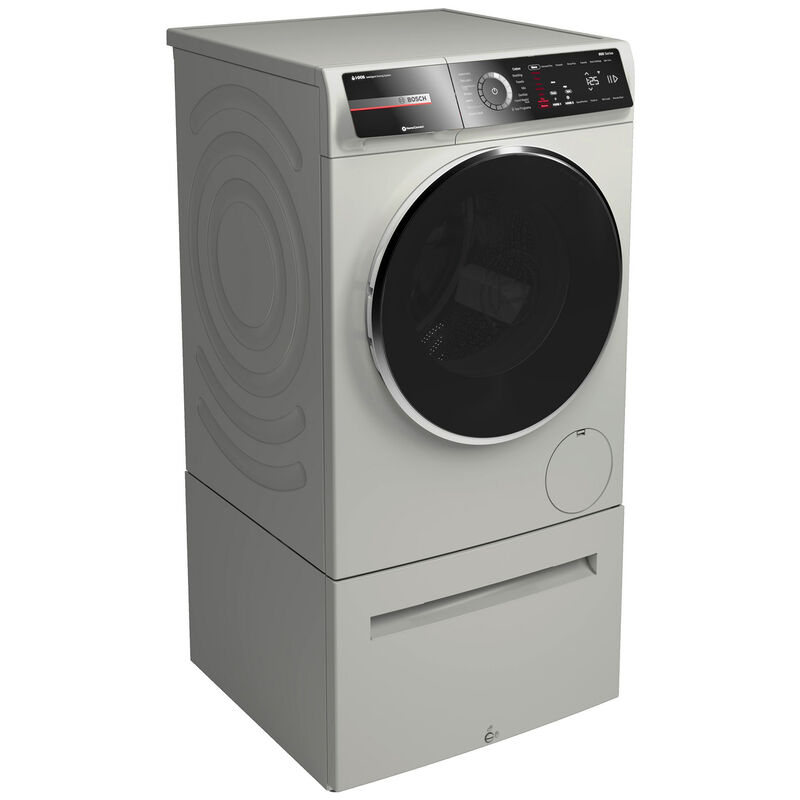 Bosch 800 Series 24 in. 2.4 cu. ft. Smart Stackable Front Load Washer with Sanitize Cycle - Pearl Steel, , hires