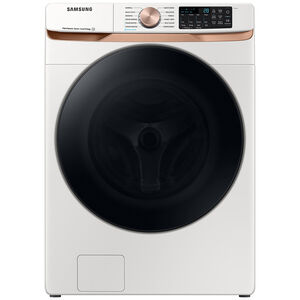 Samsung 27 in. 5.0 cu. ft. Smart Front Loading Washer with 23 Wash Programs, 9 Wash Options & Sanitize Cycle - Ivory, Ivory, hires