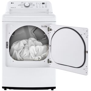 LG 27 in. 7.3 cu. ft. Gas Dryer with Delicate Cycle & Sensor Dry Technology - White, , hires