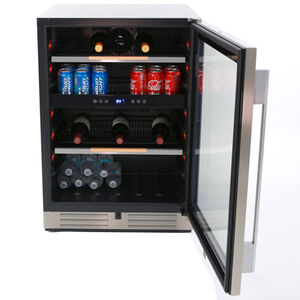 Avanti Elite Series 24 in. Built-In/Freestanding 5.4 cu. ft. Compact Beverage Center with Adjustable Shelves & Digital Control - Black, , hires