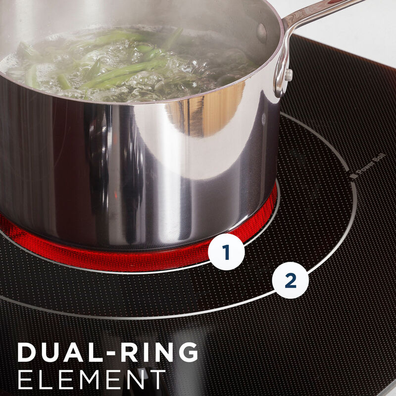 GE 36 in. 5-Burner Electric Cooktop with Simmer Burner & Power Burner - Stainless Steel, , hires