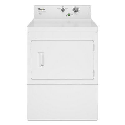 Whirlpool 27 in. 7.4 cu. ft. Non-Coin Commercial Gas Dryer - White | CGM2795JQ