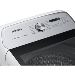 Samsung 27 in. 5.4 cu. ft. Smart Top Load Washer with ActiveWave Agitator and Super Speed Wash - White, White, hires