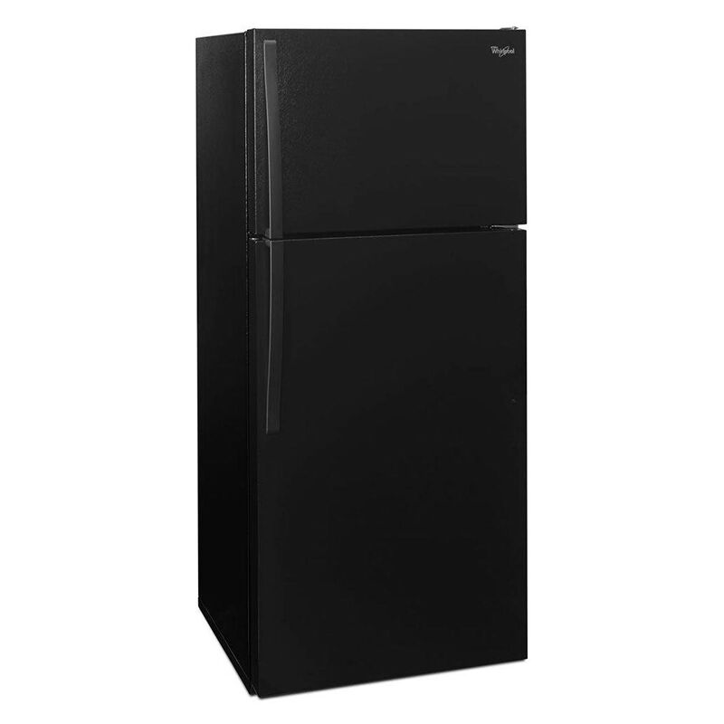 Whirlpool 28 in. 14.4 cu. ft. Top Freezer Refrigerator - Black, Black, hires
