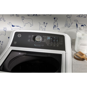 GE 27 in. 4.5 cu. ft. Top Load Washer with Agitator & Sanitize with Oxi - White, , hires