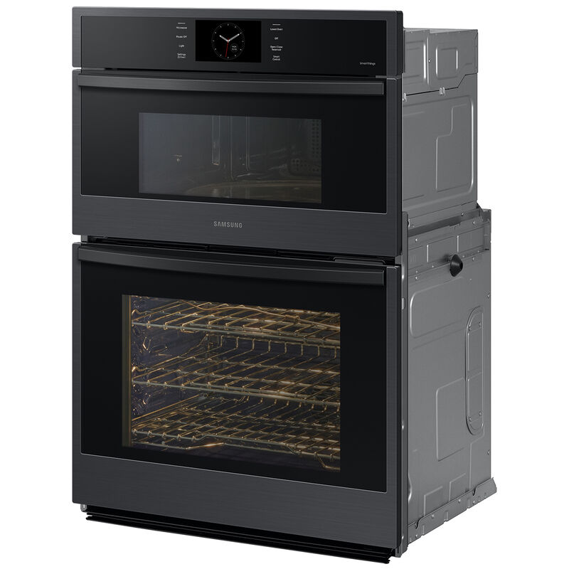 Samsung 30 in. 7 cu. ft. Smart Speed/ Steam Electric Microwave/Wall Oven Combo with Dual Convection & Sensor Cooking - Matte Black, , hires