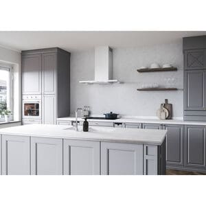 Zephyr 30 in. Convertible Chimney Style Range Hood with 600 CFM, 5 Fan Speeds & 2 LED Lights - Stainless Steel, , hires