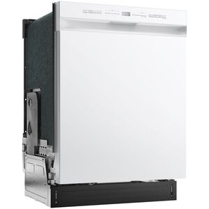 Midea 24 in. Front Control Flush-Mount Dishwasher with 52 dBA Sound level, Auto Open Door & Pocket Handle - White, , hires