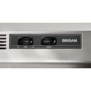 Broan 41000 Series 24 in. Ductless Standard Style Range Hood with 2 Fan Speeds & 1 LED Light - Stainless Steel, , hires