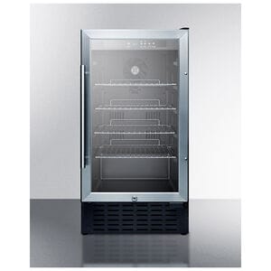 Summit Commercial 18 in. 2.7 cu. ft. Built-In/Freestanding Beverage Center with Adjustable Shelves & Digital Control - Stainless Steel, , hires