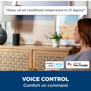 GE 12,000 BTU Smart Window Air Conditioner with 3 Fan Speeds, Sleep Mode & Remote Control - White, , hires