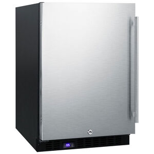 Summit 24 in. 4.6 cu. ft. Built-In Outdoor Frost Free Compact Upright Freezer with Adjustable Shelves - Stainless Steel, , hires