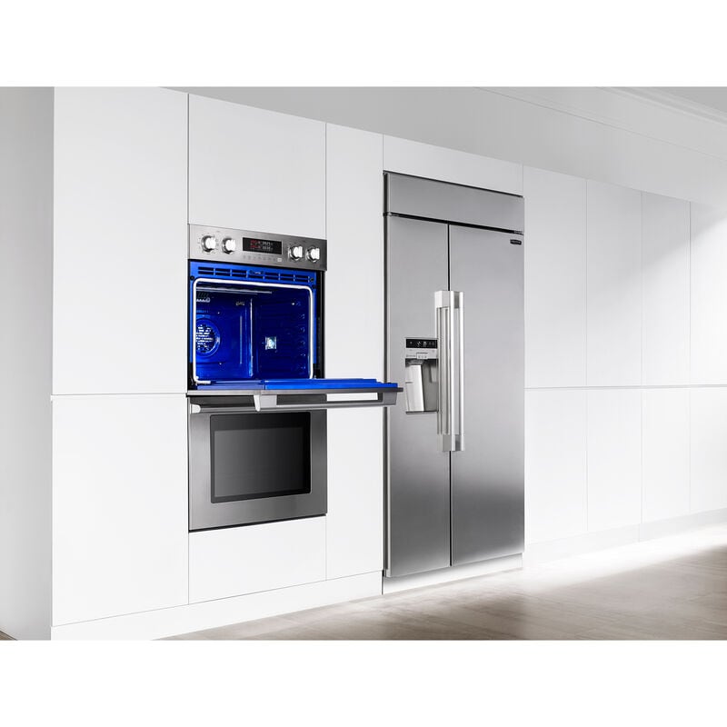 Signature Kitchen Suite 30 in. 9.4 cu. ft. Smart Front Control Electric Double Wall Oven with True European Convection - Stainless Steel, , hires