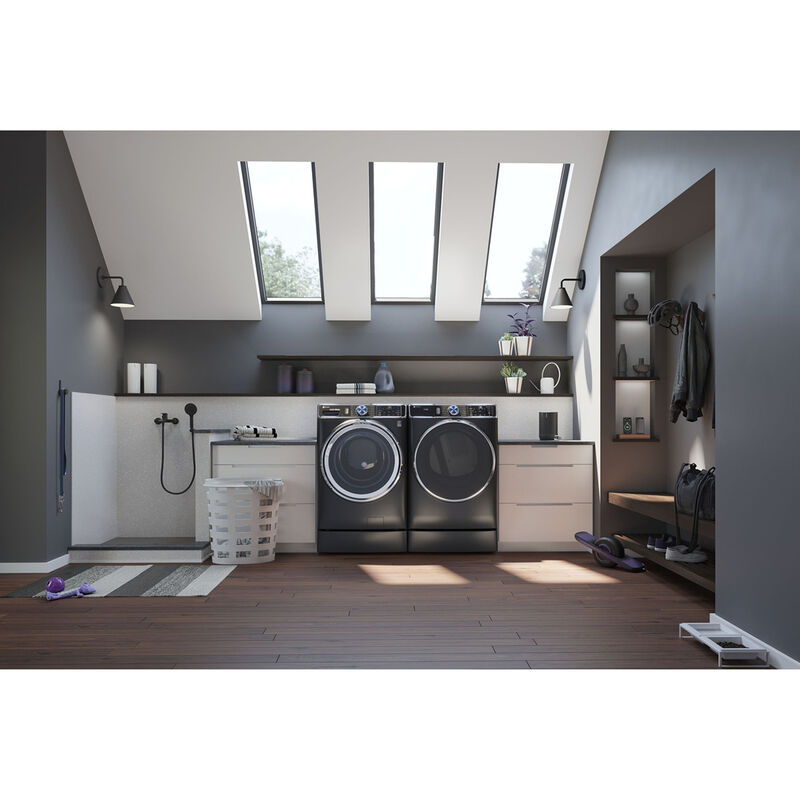 GE 7" Right Height Riser for Washers - Carbon Graphite, , hires