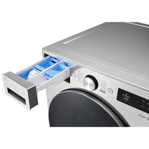 LG 27 in. 5.0 cu. ft. Smart Stackable Front Load Washer with TurboWash 360, AI DD Built-In Intelligence, Sanitize & Steam Cycle - Graphite Steel, , hires