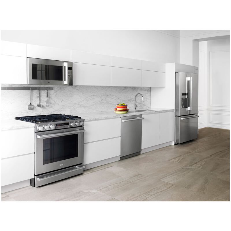 SKS 30 in. 1.7 cu. ft. 950W Smart Over-the-Range Microwave with 300 CFM, Convection & Sensor Cooking - Stainless Steel, , hires
